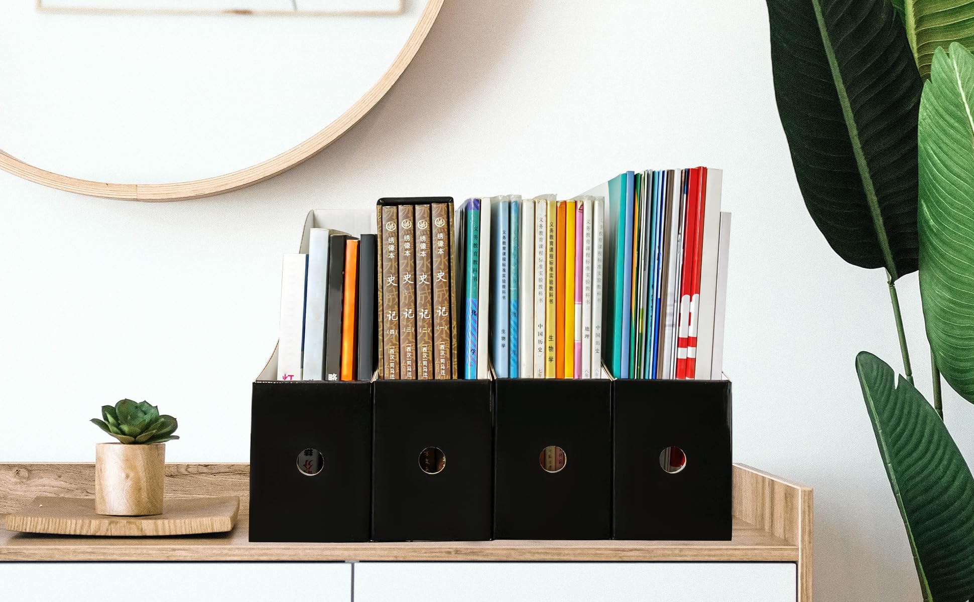 Limitliho row of organizers on a shelf demonstrating uniform, professional look