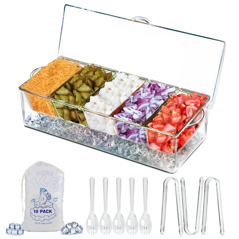 LIMOEASY front packaging showing the chilled condiment server and included tools for easy hosting