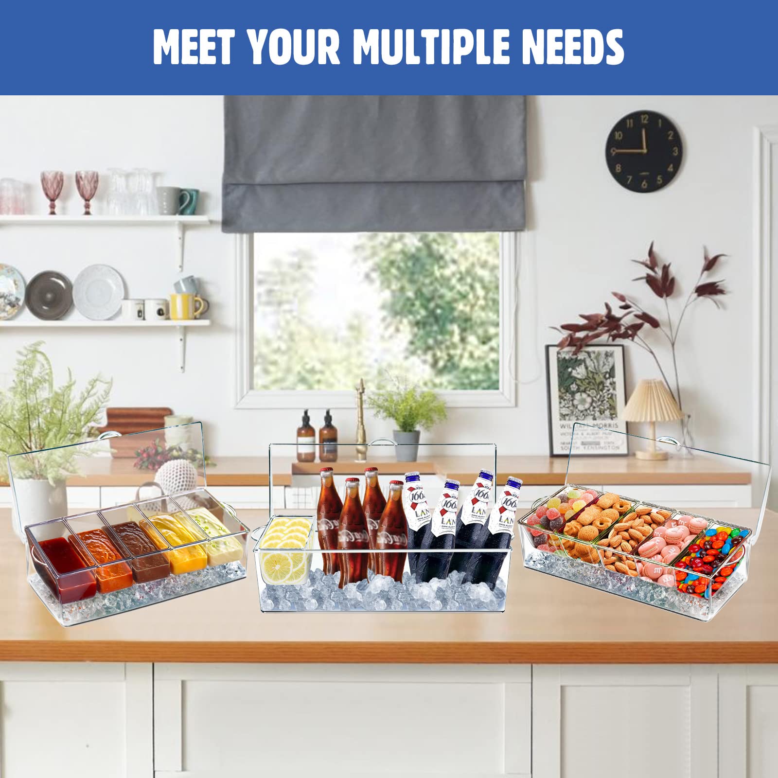LIMOEASY serving tools displayed with tongs and sporks for hygienic portioning