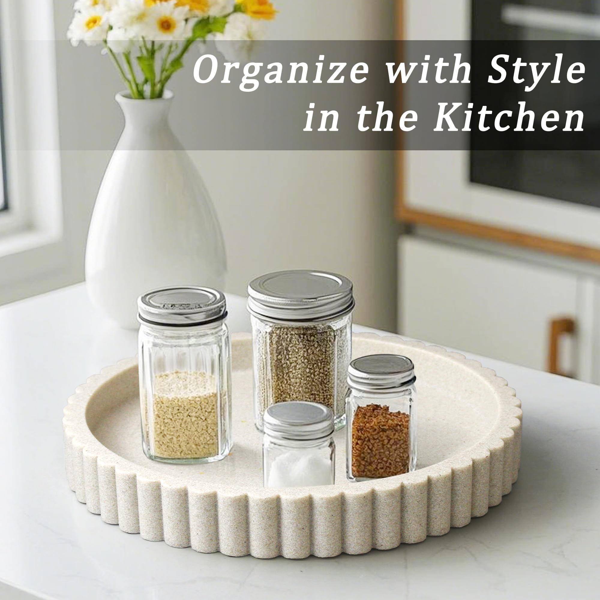 LIN CHUAN tray on kitchen counter holding essentials to keep surfaces organized benefit