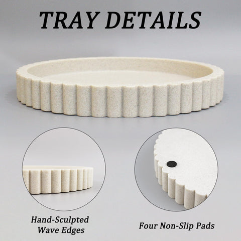 LIN CHUAN tray beside a book to show scale and suitable tabletop footprint benefit