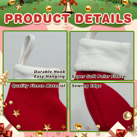 LinaGarten mini stocking hung on Christmas tree branch showing festive placement benefit