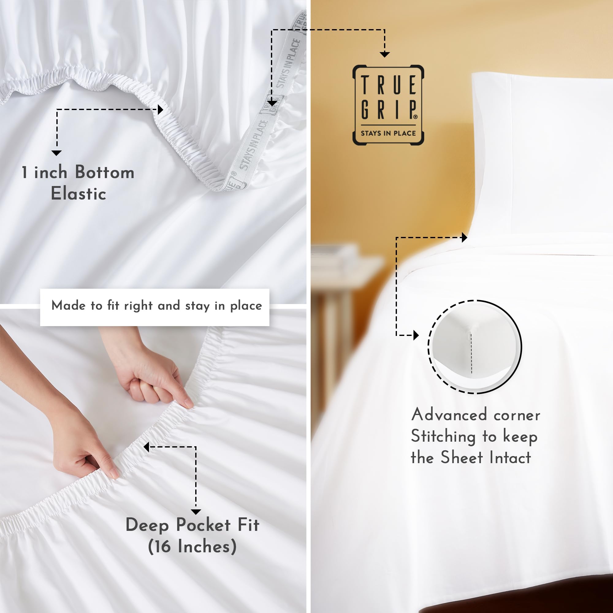 Linen Closet made bed in fresh ivory illustrating soft, inviting bedroom comfort