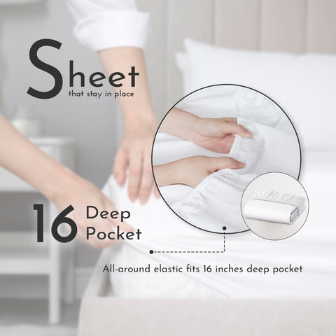 Linen Closet sheets on a made bed in bedroom setting conveying cool comfortable sleep benefit
