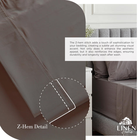 Linen Home percale weave texture showing crisp breathable cotton for cooling