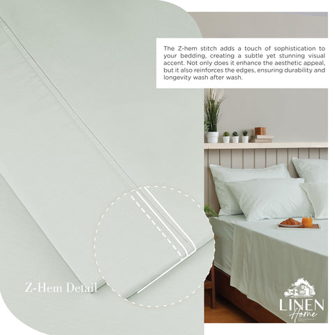 Linen Home deep pocket fitted sheet corner demonstrating secure fit benefit
