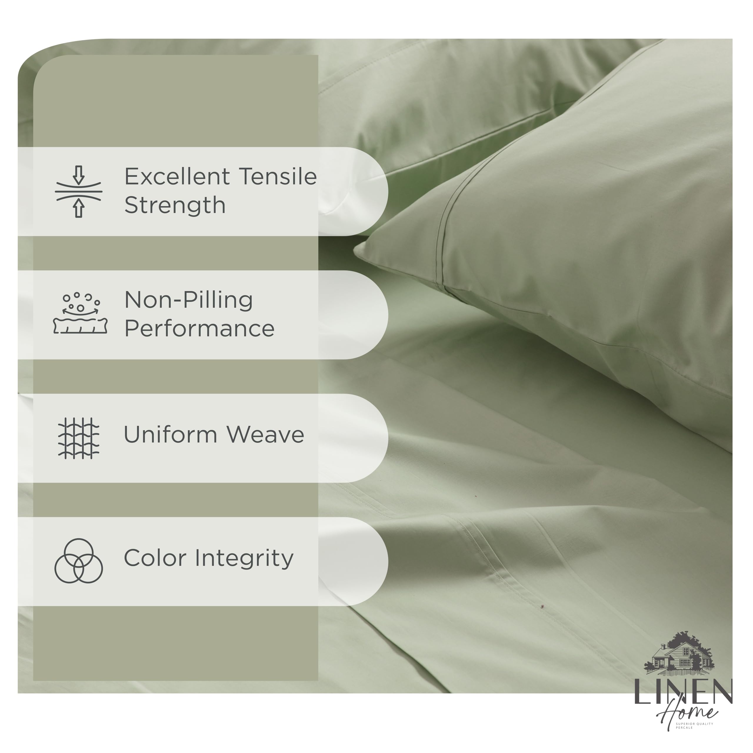 Linen Home fitted sheet deep pocket and elastic showing secure mattress fit