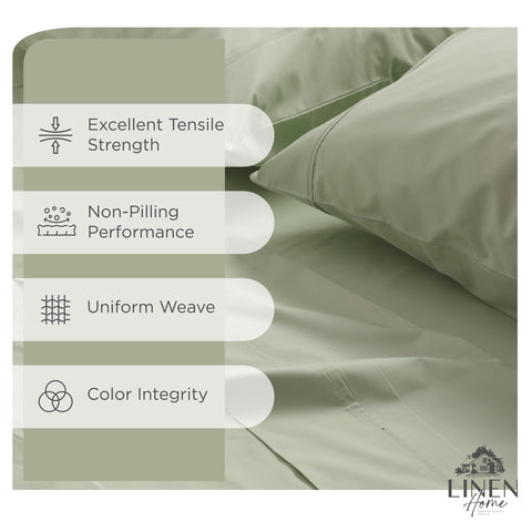 Linen Home fitted sheet deep pocket and elastic showing secure mattress fit