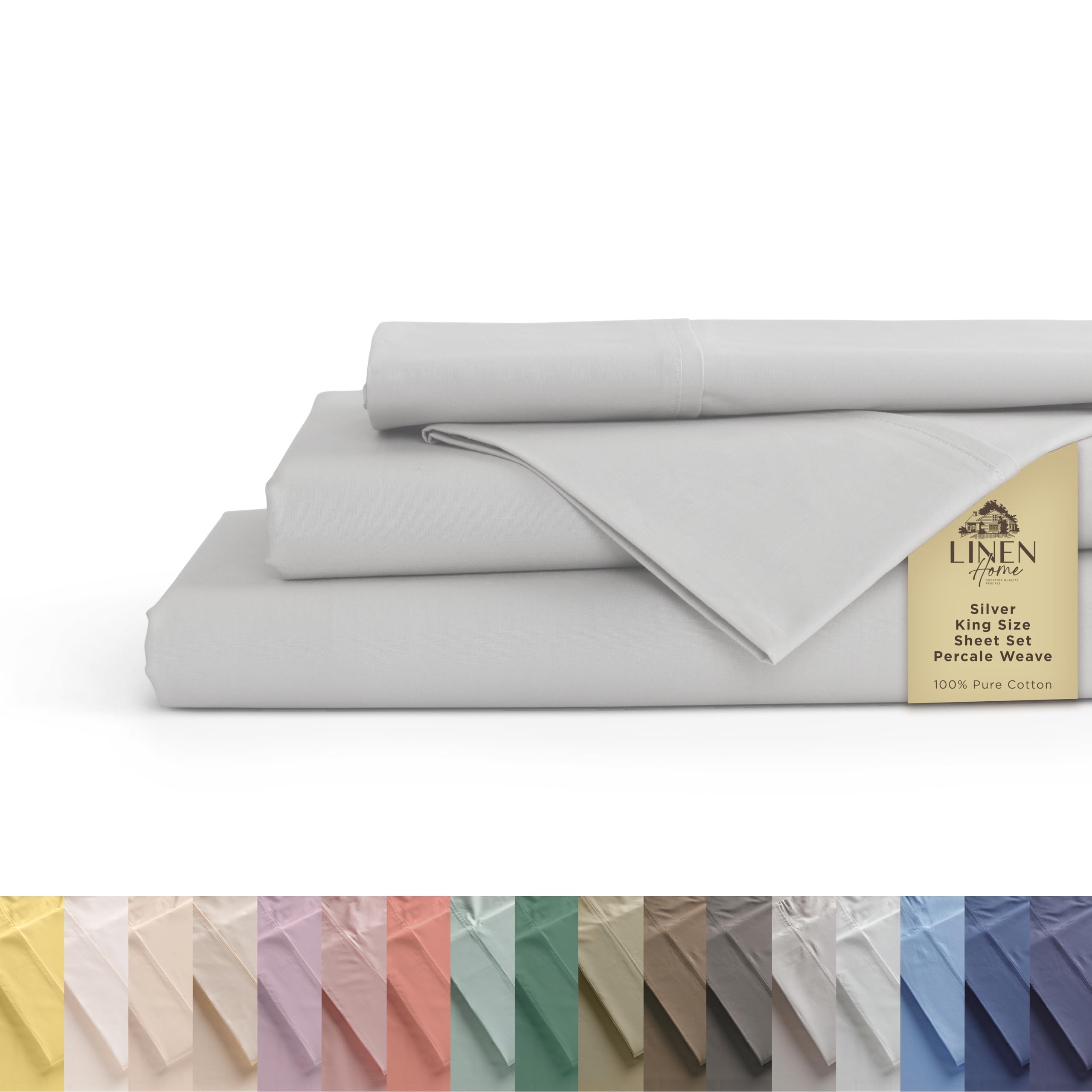Linen Home king set front packaging showing contents and color for easy selection