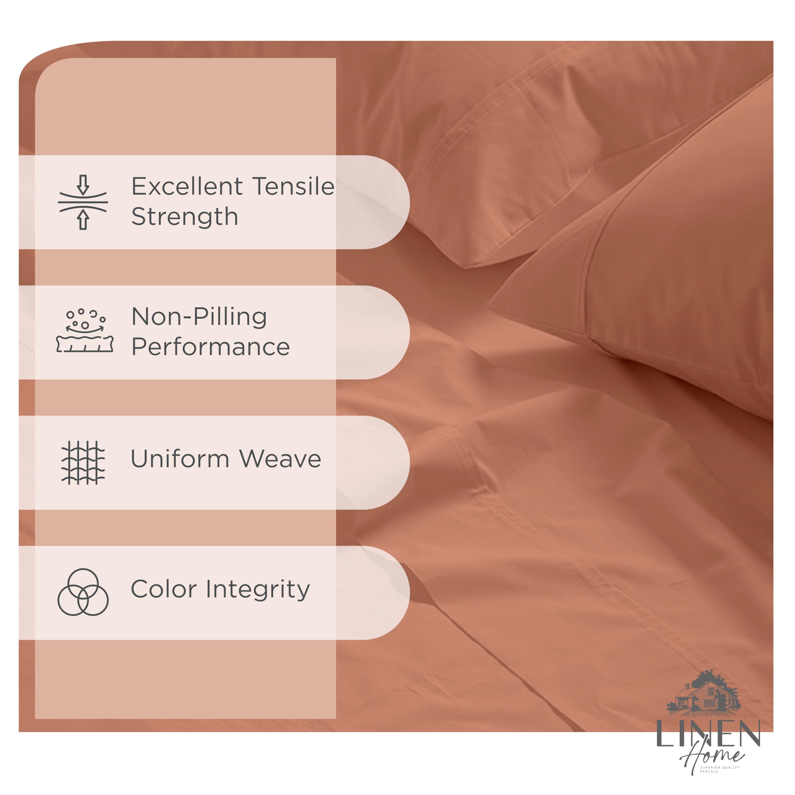 Linen Home fitted sheet deep pocket displayed fitting a thick mattress for secure hold
