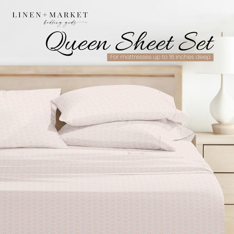 Linen Market fitted sheet deep pocket detail showing 16-inch fit for tall mattresses benefit