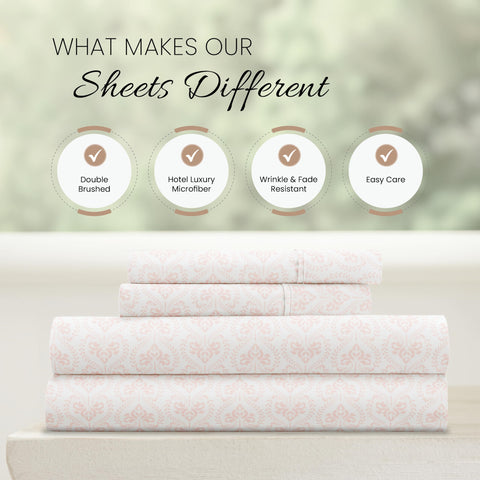 Linen Market fitted sheet pocket depth showing elastic edge fits thick mattresses