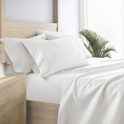 Linen Market front packaging showing queen sheet set and benefits