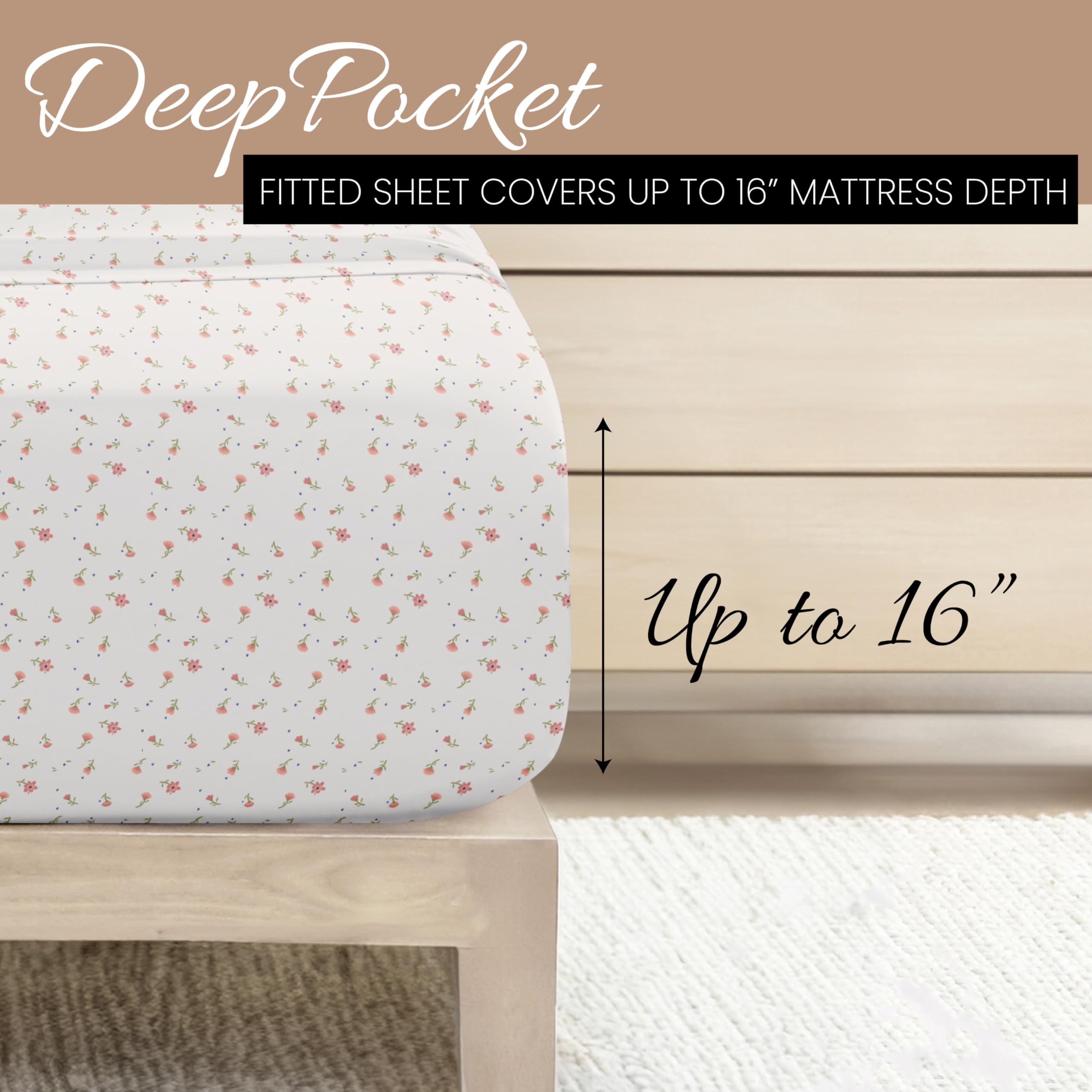 Linen Market deep pocket shown on mattress illustrating snug fit benefit