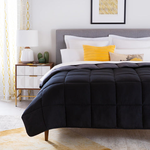 Linenspa comforter in bedroom lifestyle scene adds modern contrast
