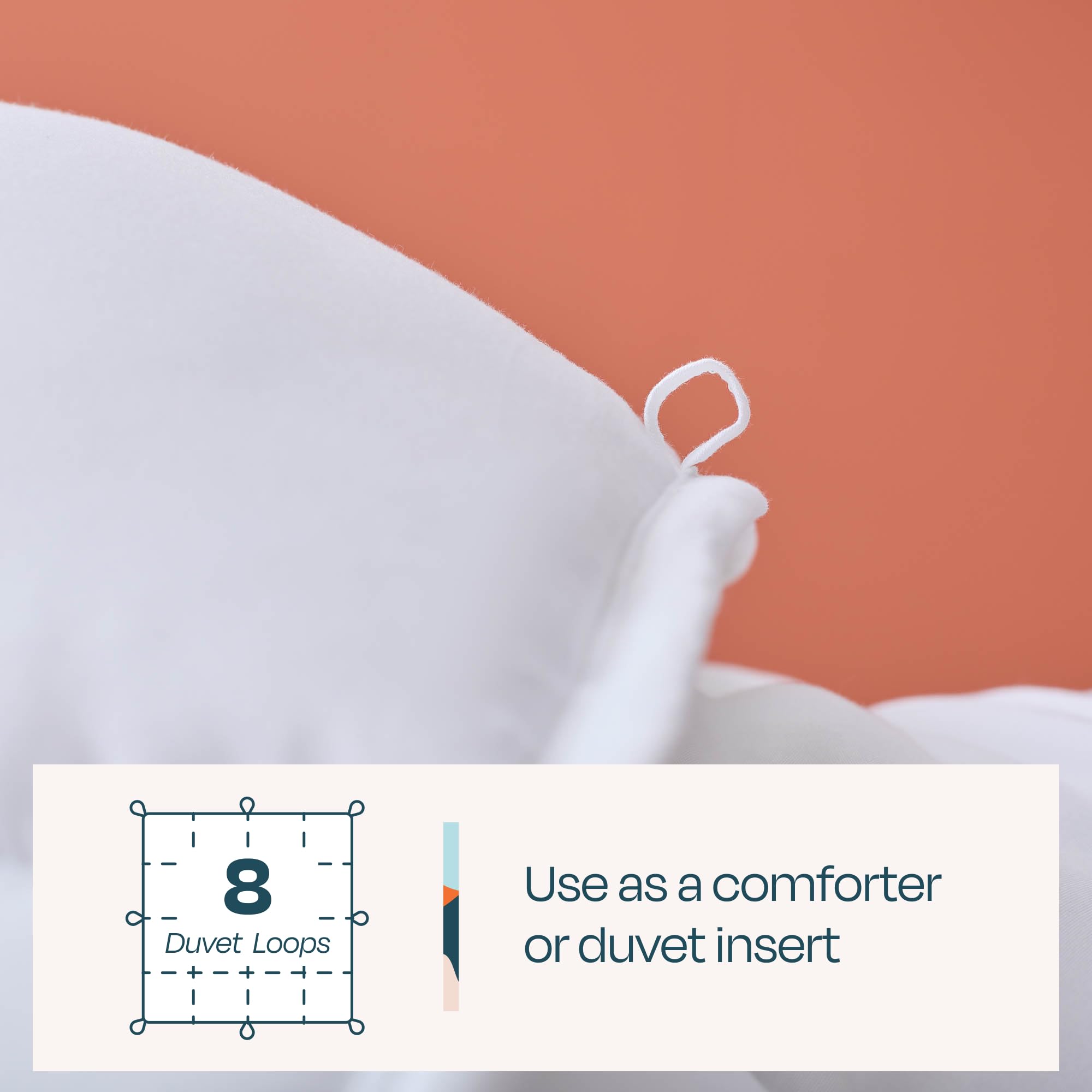 Linenspa comforter laid on bed in lifestyle scene illustrating cozy, modern bedroom appeal