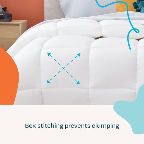 Linenspa built-in duvet loops detail showing secure attachment points for stability