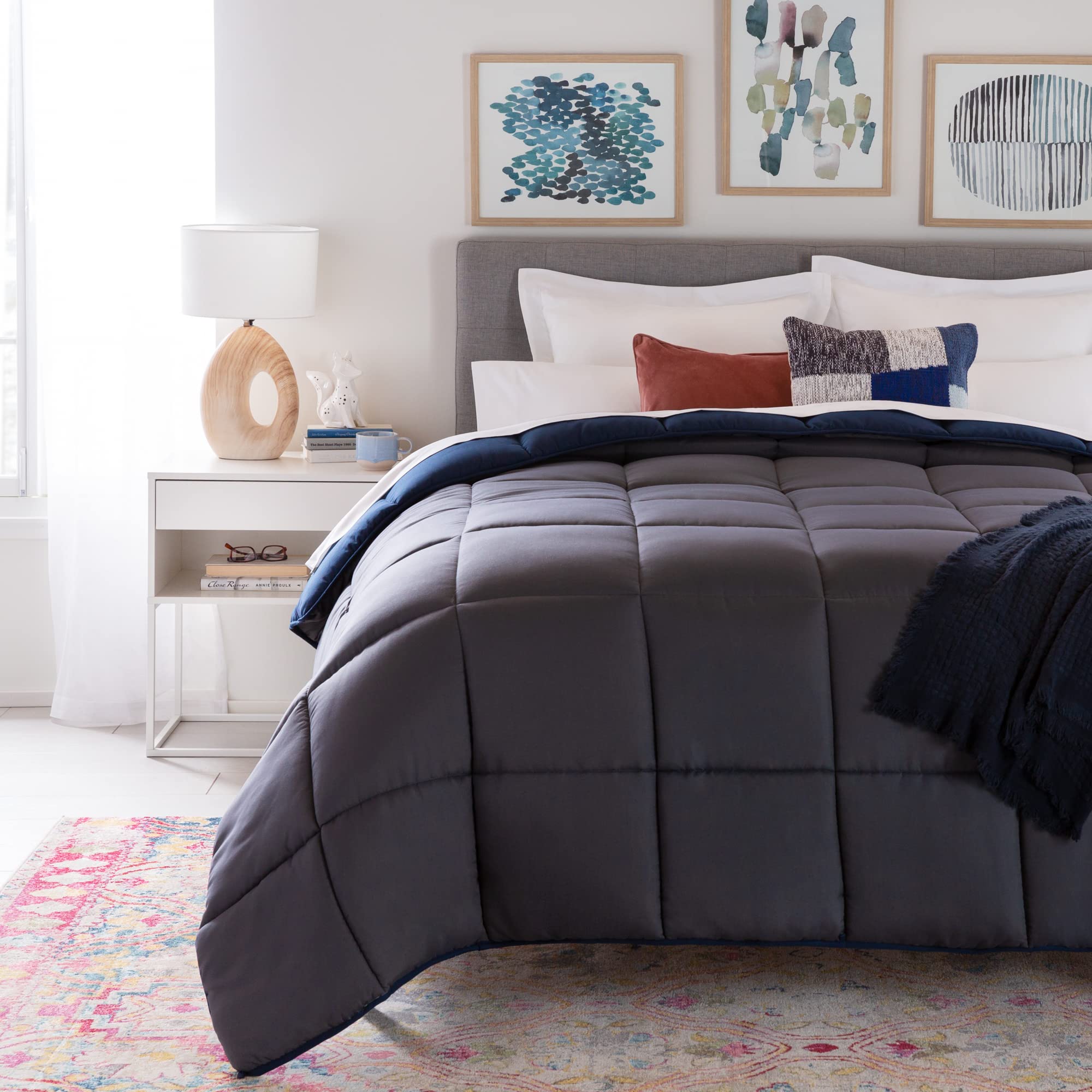 Linenspa close-up of down alternative microfiber fill showing plush loft and hypoallergenic feel