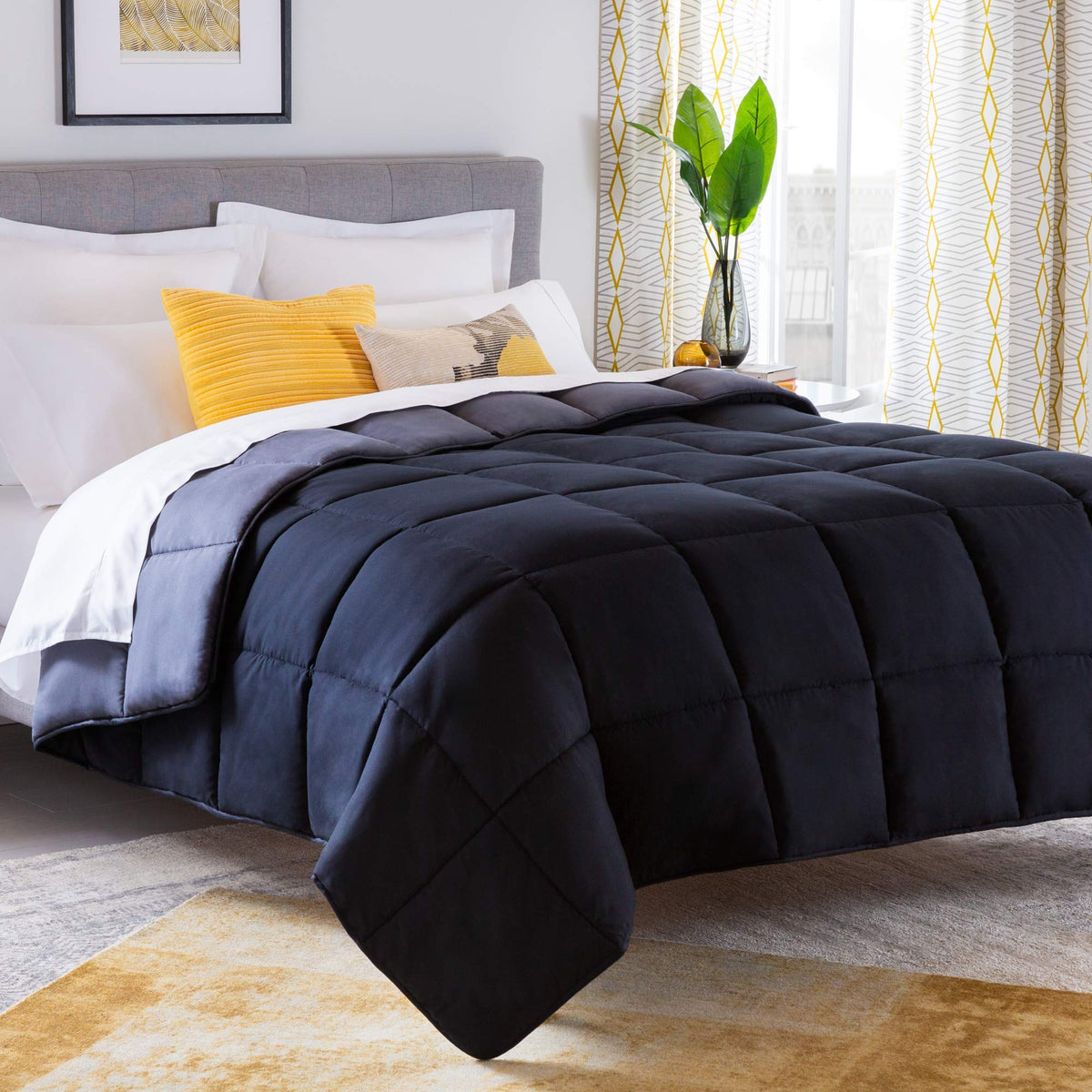 Linenspa front view twin comforter reversible styling and neat finish