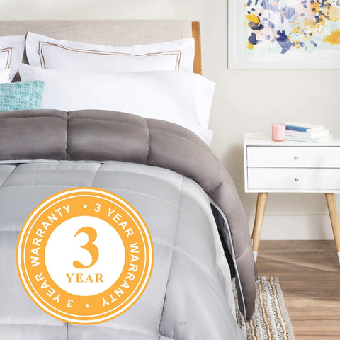 Linenspa styled bedroom with comforter; conveys easy decor update and all-season comfort