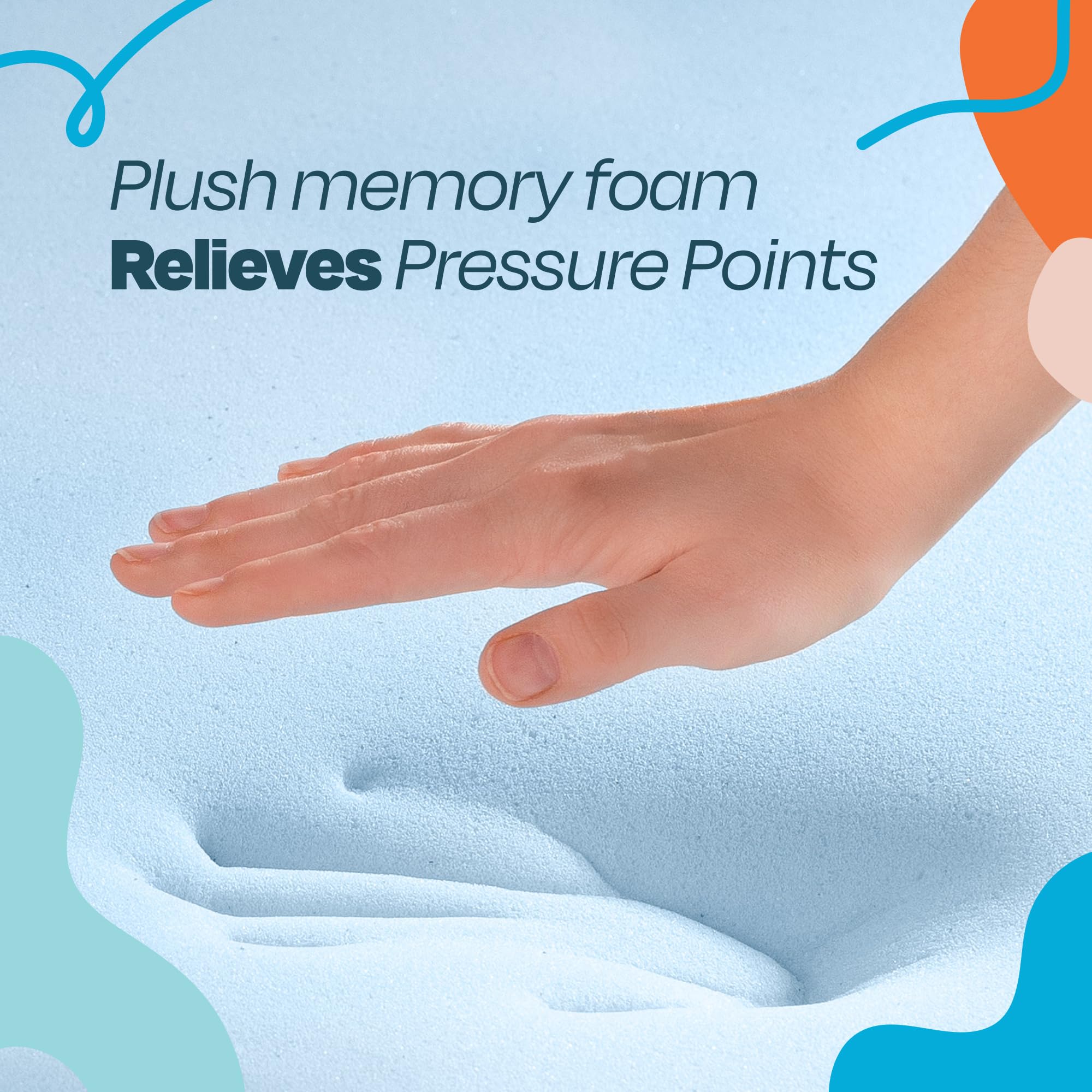 Linenspa close-up of gel-infused memory foam texture for pressure relief