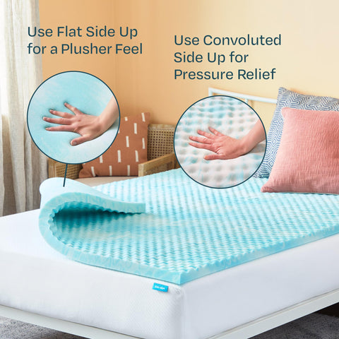 Linenspa folded topper showing portability and easy setup