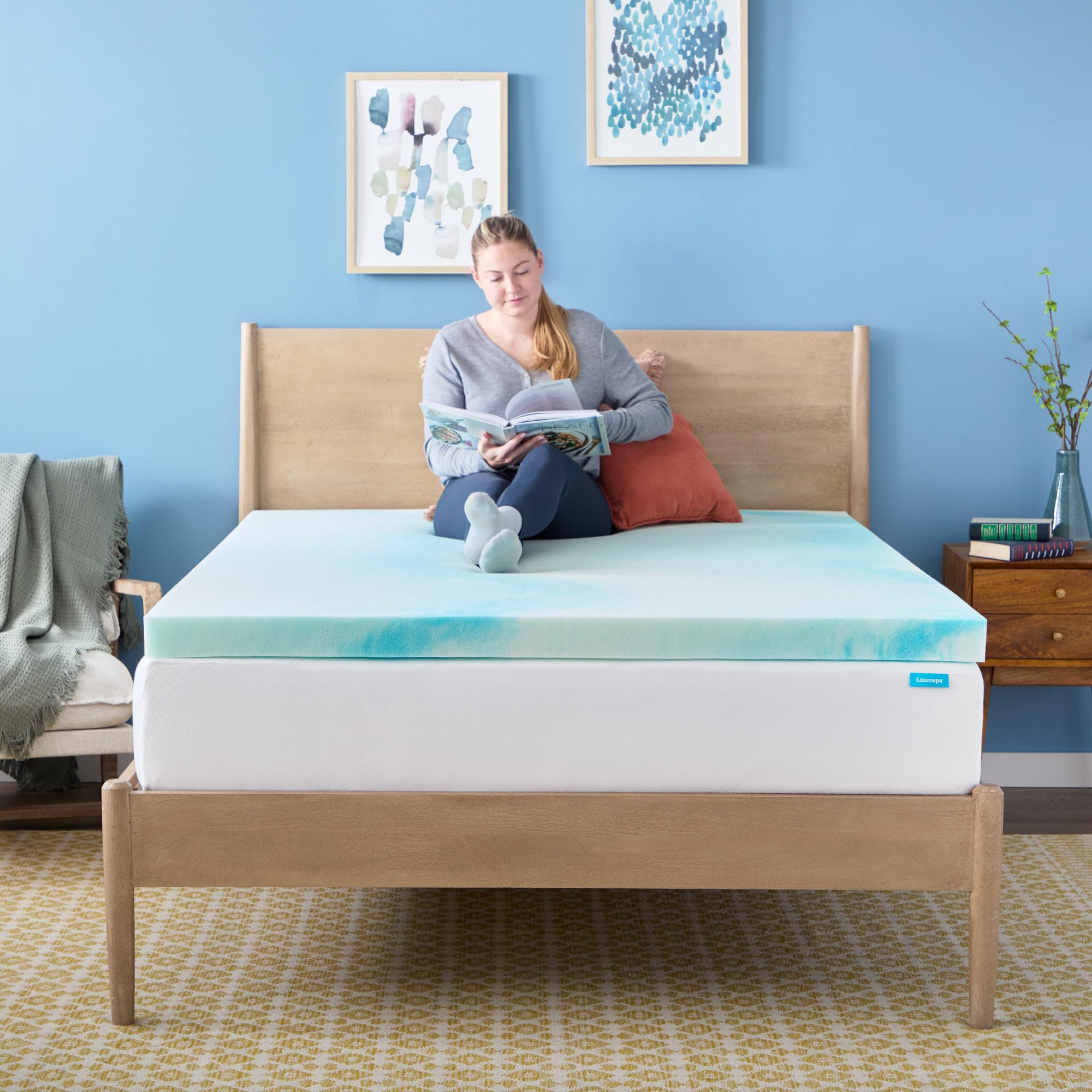 Linenspa lifestyle bedroom scene showing cooler, more comfortable sleep