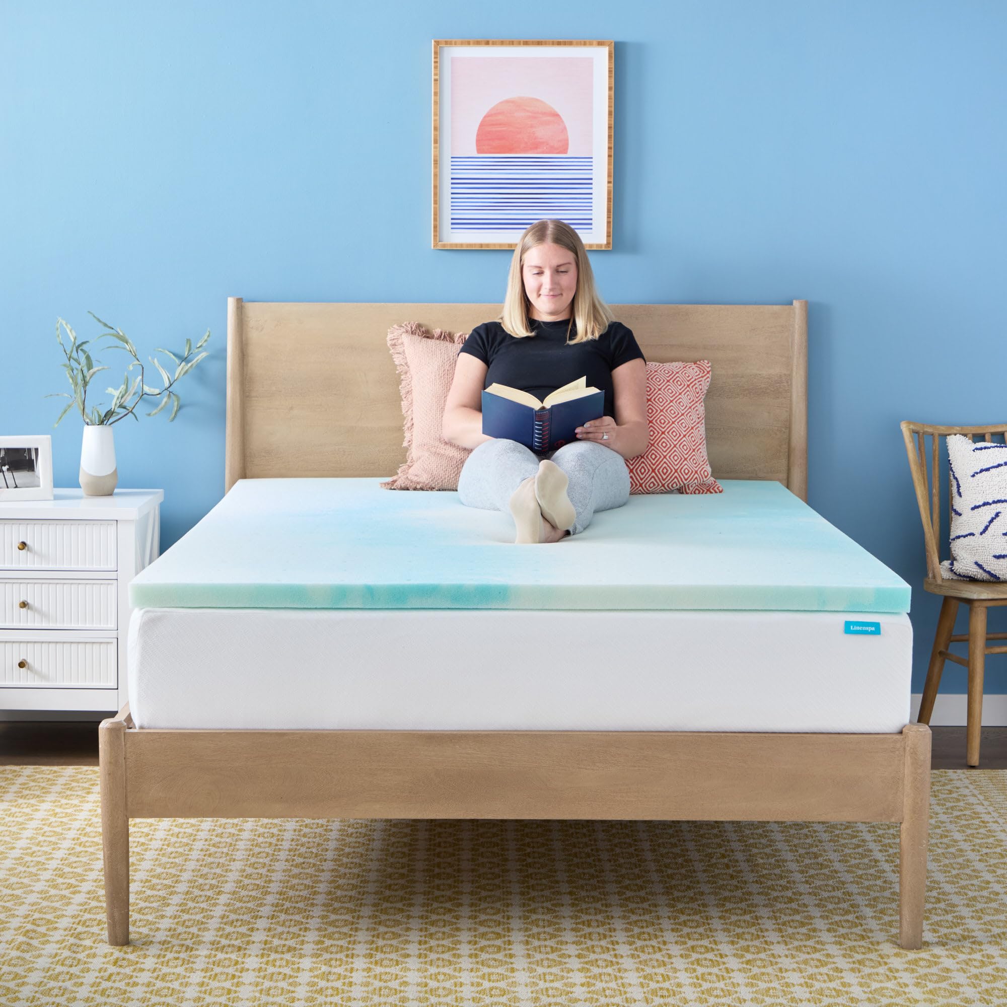 Linenspa size comparison showing Twin XL scale and mattress fit