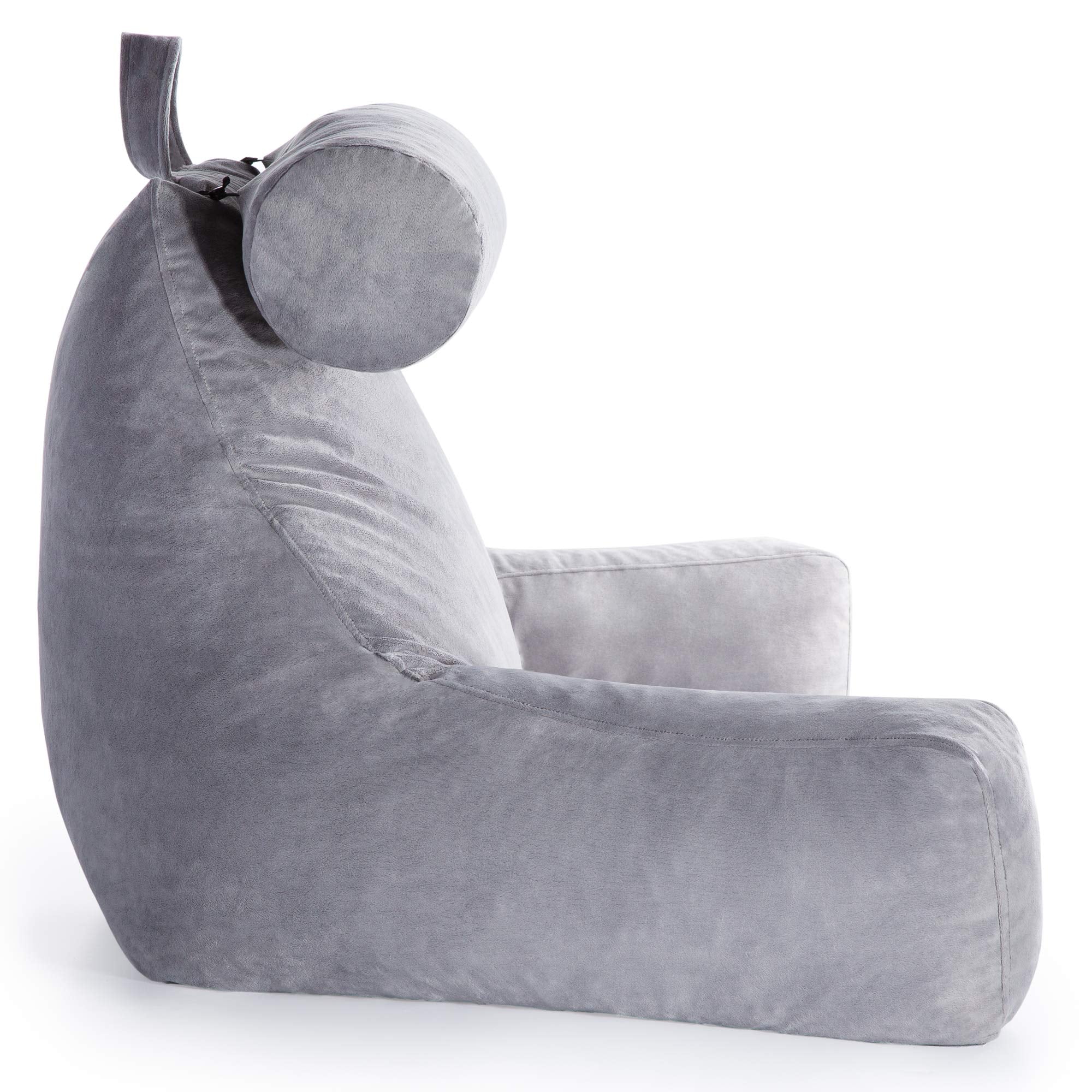 Linenspa on mattress for scale showing XL coverage and deeper support area