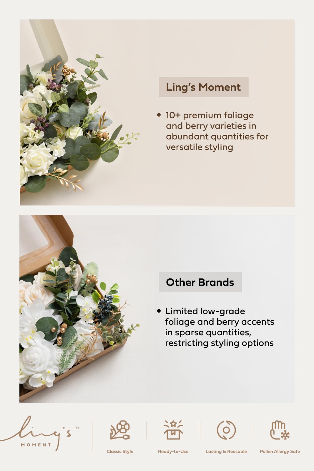 Ling's moment open box layout showing complete set and storage benefit