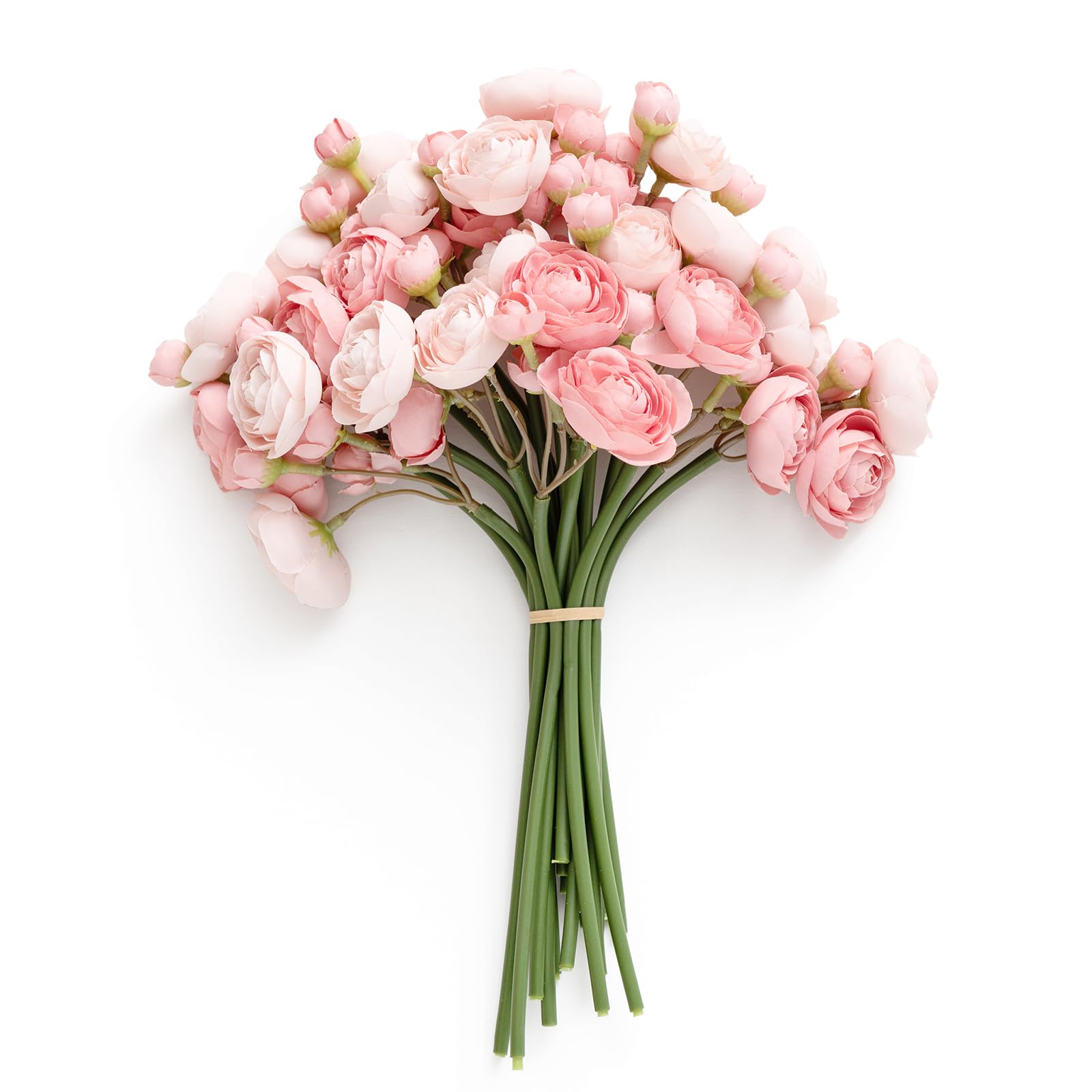 Ling's moment front view of 18-pack dusty rose ranunculus, ready-to-use filler