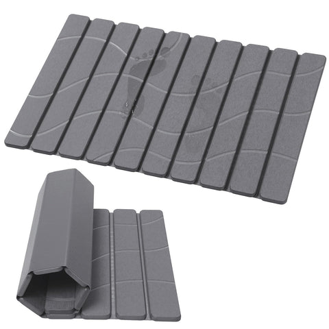Linidcoud front view dark gray mat showing clean modern design and fast drying