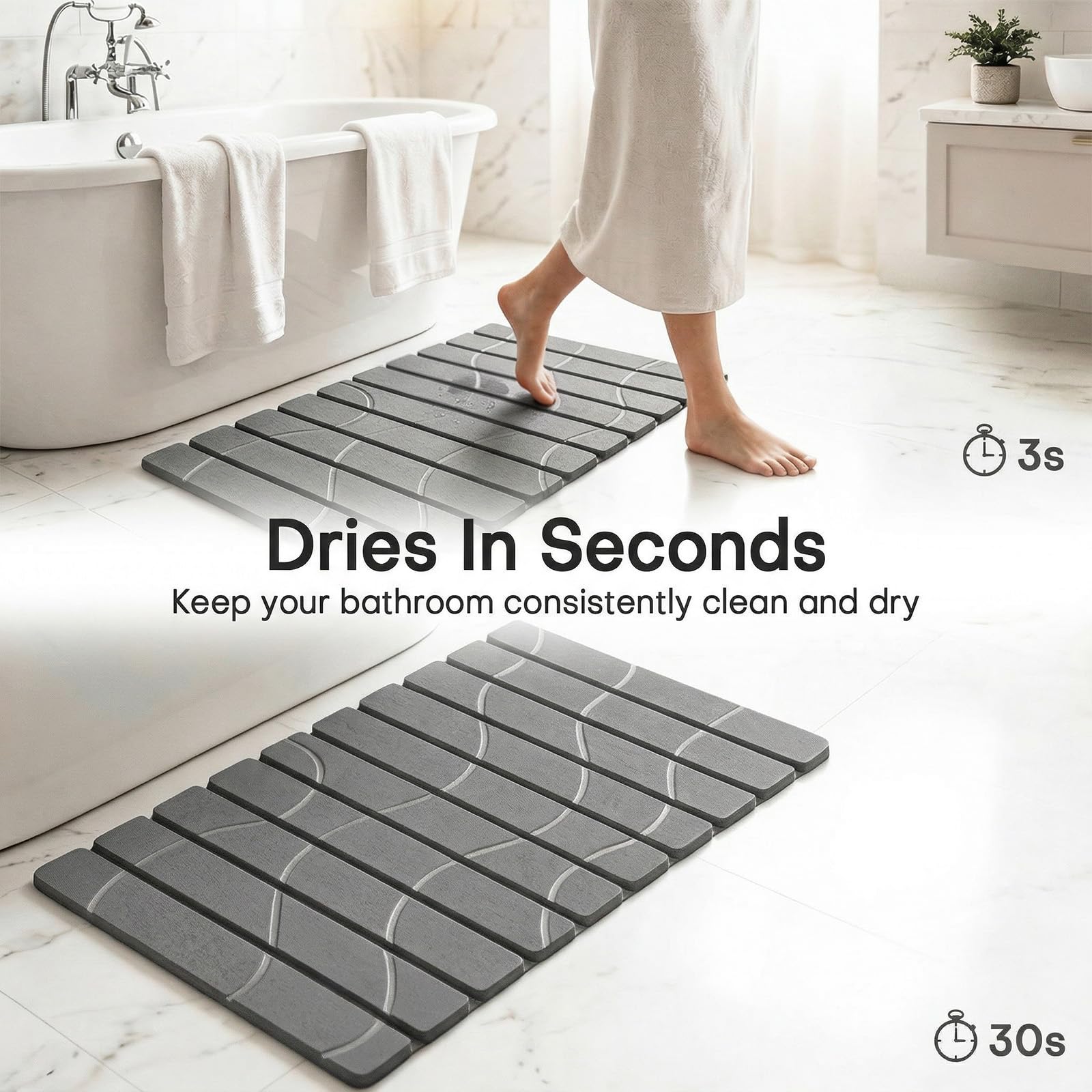Linidcoud in shower bathroom placement showing stable, anti-slip secure footing