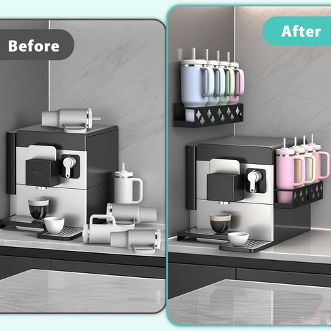 Linidcoud organizer in kitchen scene creating clutter-free countertop