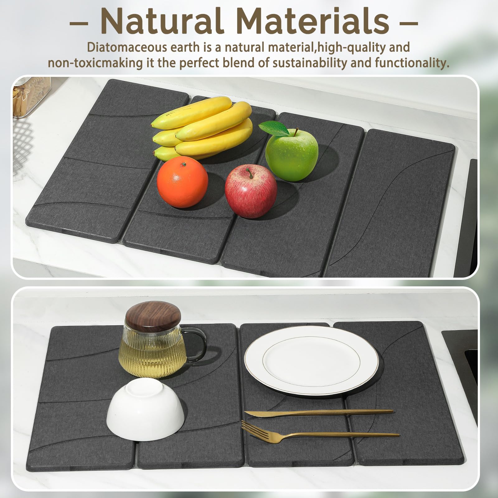 Linidcoud mat beside silverware for scale showing large coverage and practical size