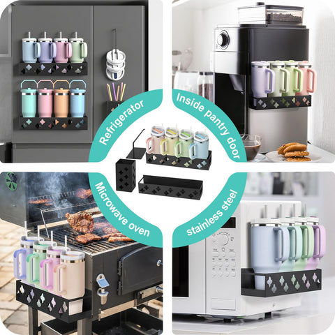 Linidcoud straw rack with straws organized for easy grab-and-go