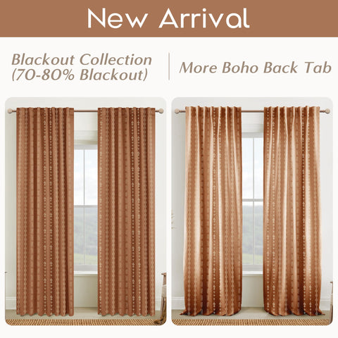 Lino Rosa curtain color swatches array showing available burnt orange and alternatives