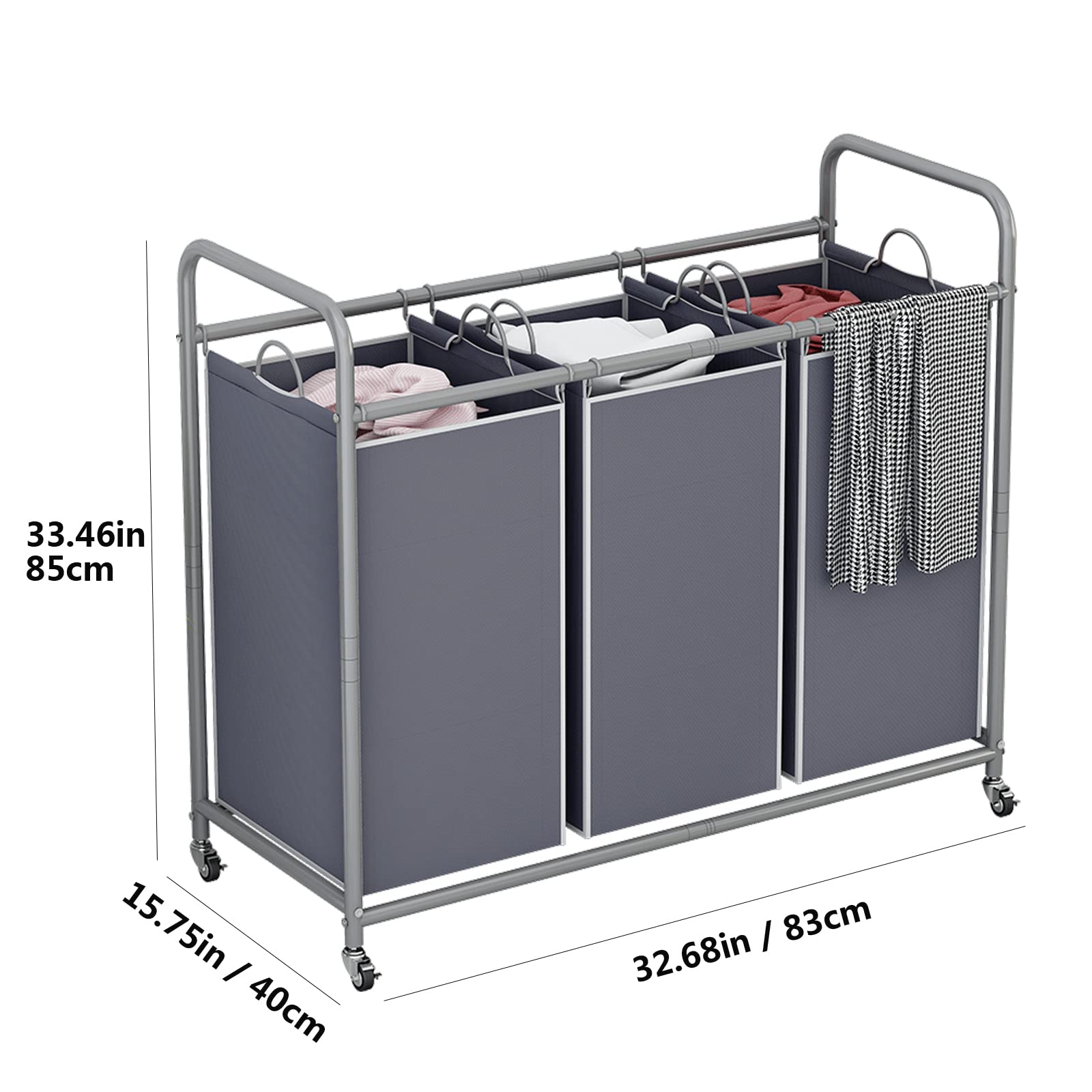 LINZINAR removed bags showing metal handles for easy lifting benefit
