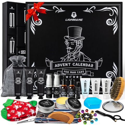 Lionmane front packaging showing festive advent box and gifting appeal