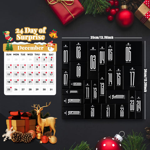 Lionmane open advent layout with 24 revealed grooming items and variety