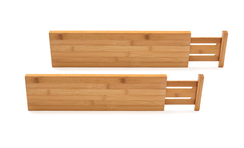 Lipper International bamboo divider front view showing clean finish and fit benefit