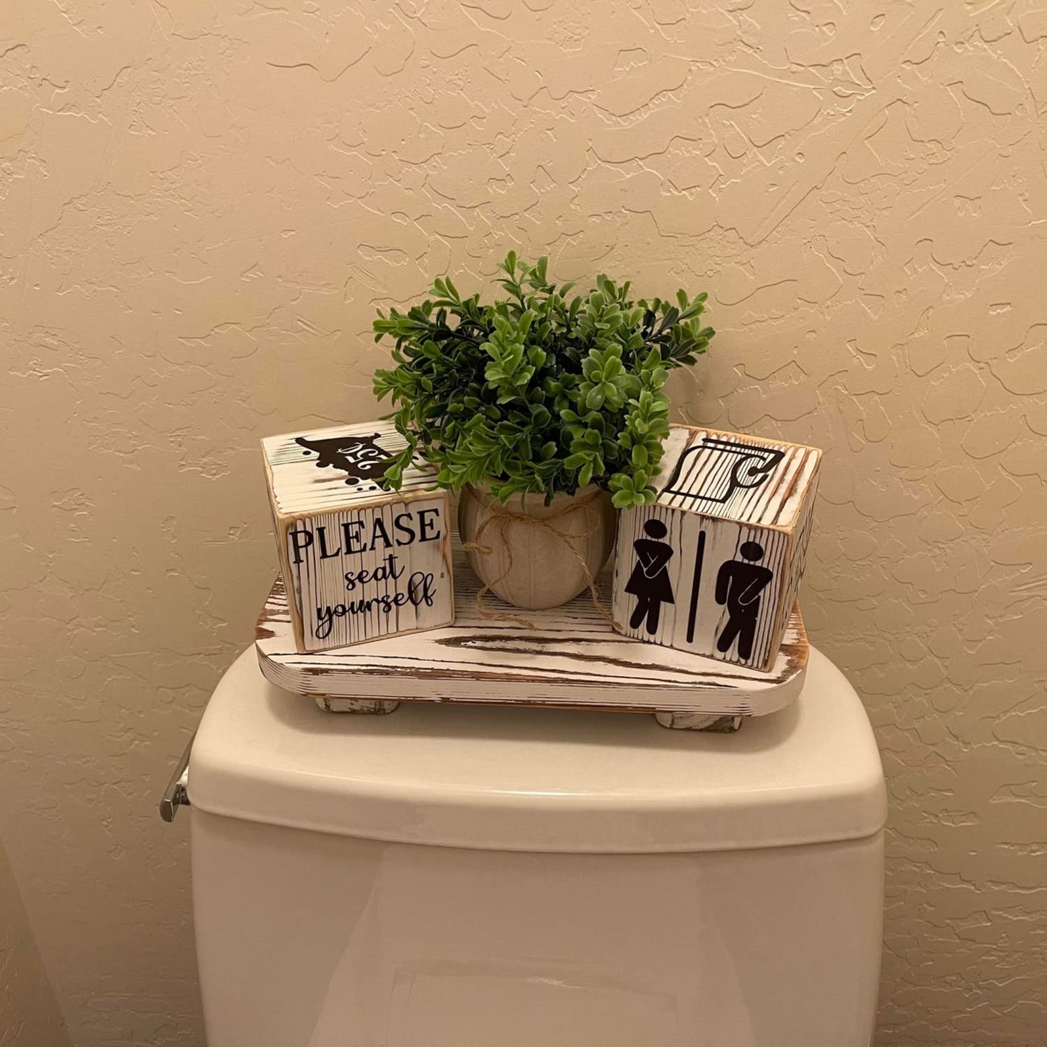 Liswit set placed on toilet tank demonstrating compact, space-saving benefit