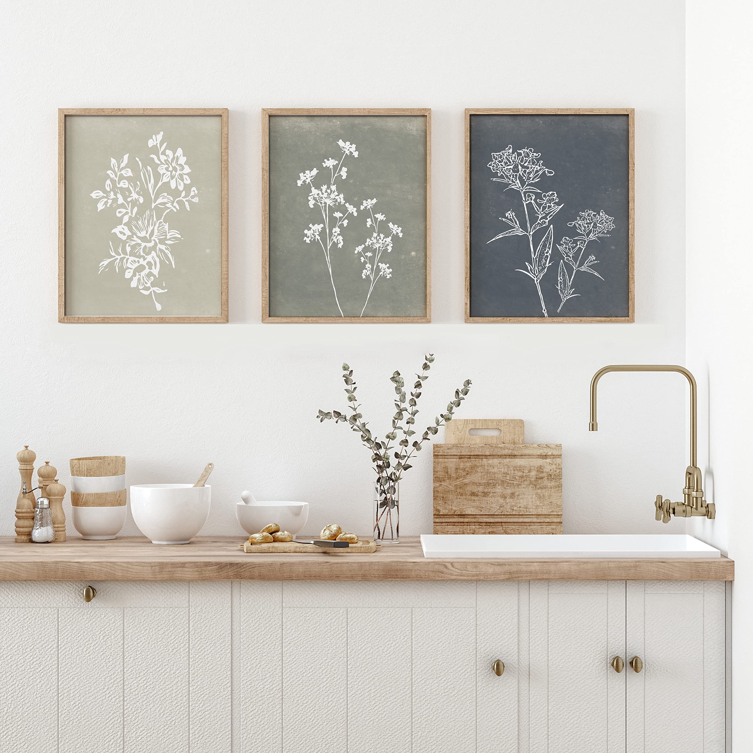 Liswit framed piece next to shelf showing 12x16 scale and easy placement benefit