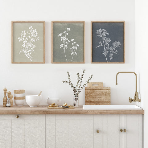 Liswit framed piece next to shelf showing 12x16 scale and easy placement benefit