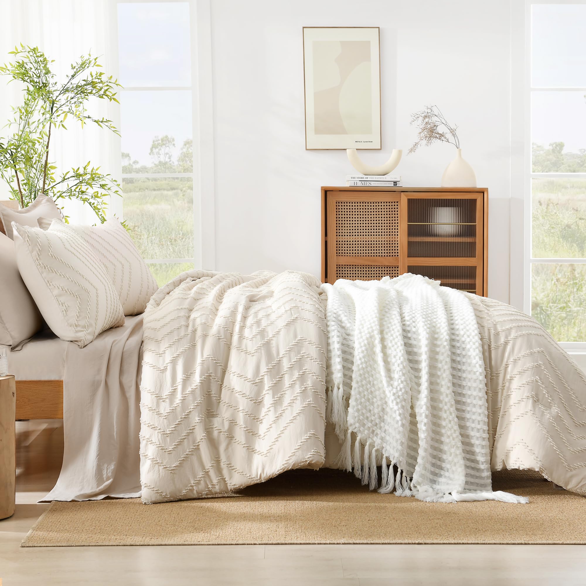 Styled bedroom with Litanika comforter creating a calm, cohesive sleep space