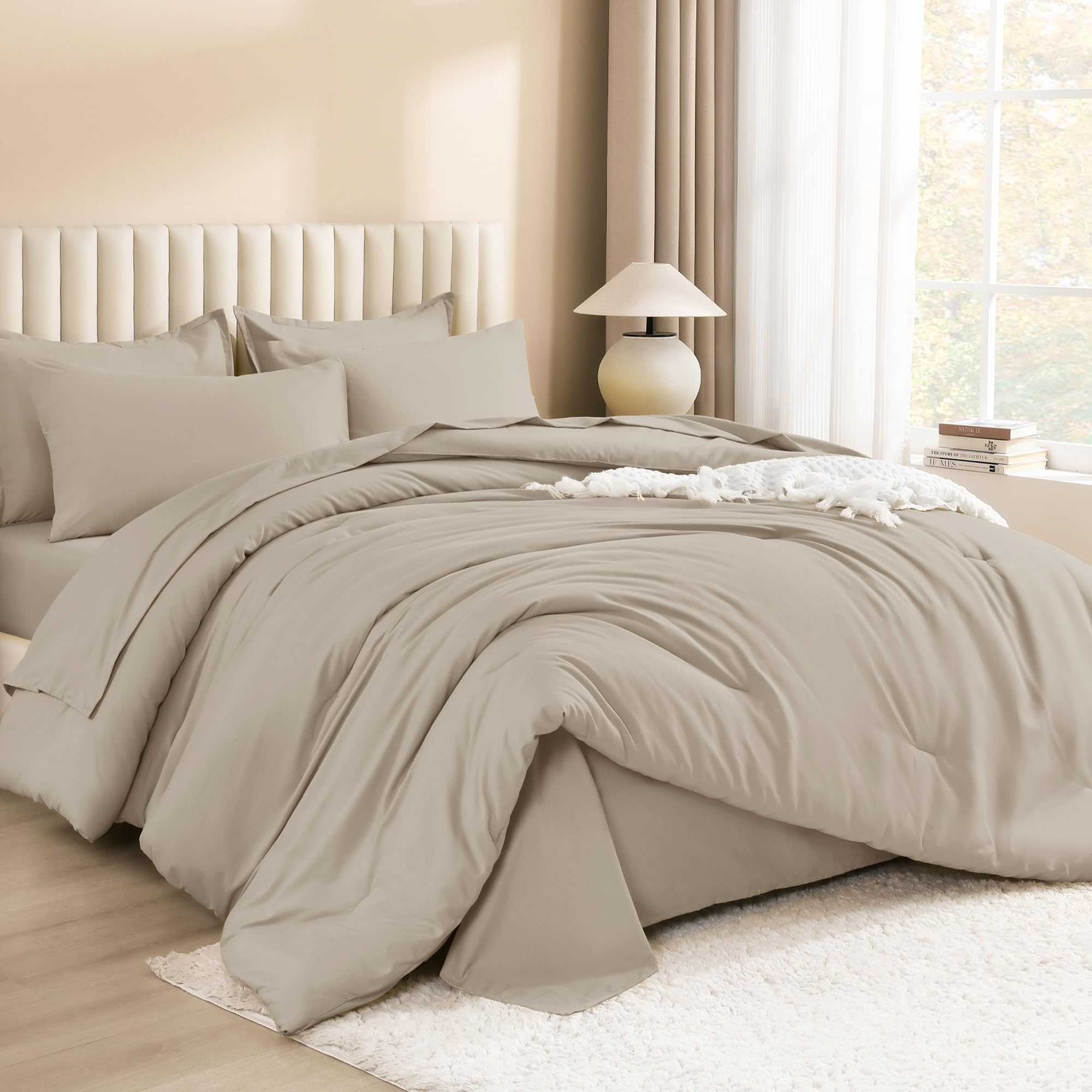 Litanika close-up of comforter fabric texture highlighting soft pre-washed surface