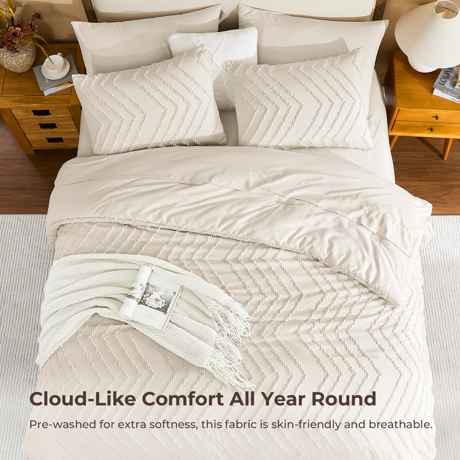 Litanika comforter edge stitching detail ensuring even fill and durability