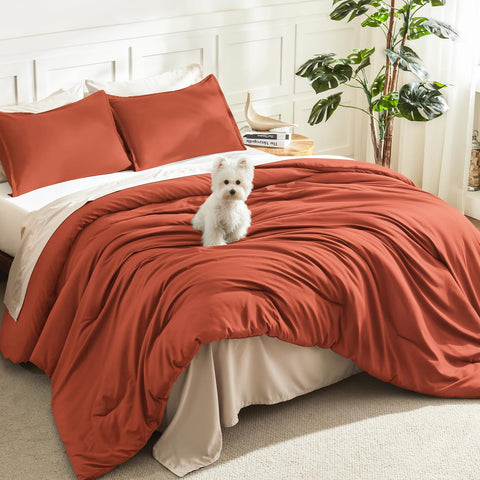 Litanika comforter front view showing full queen coverage and neat finish