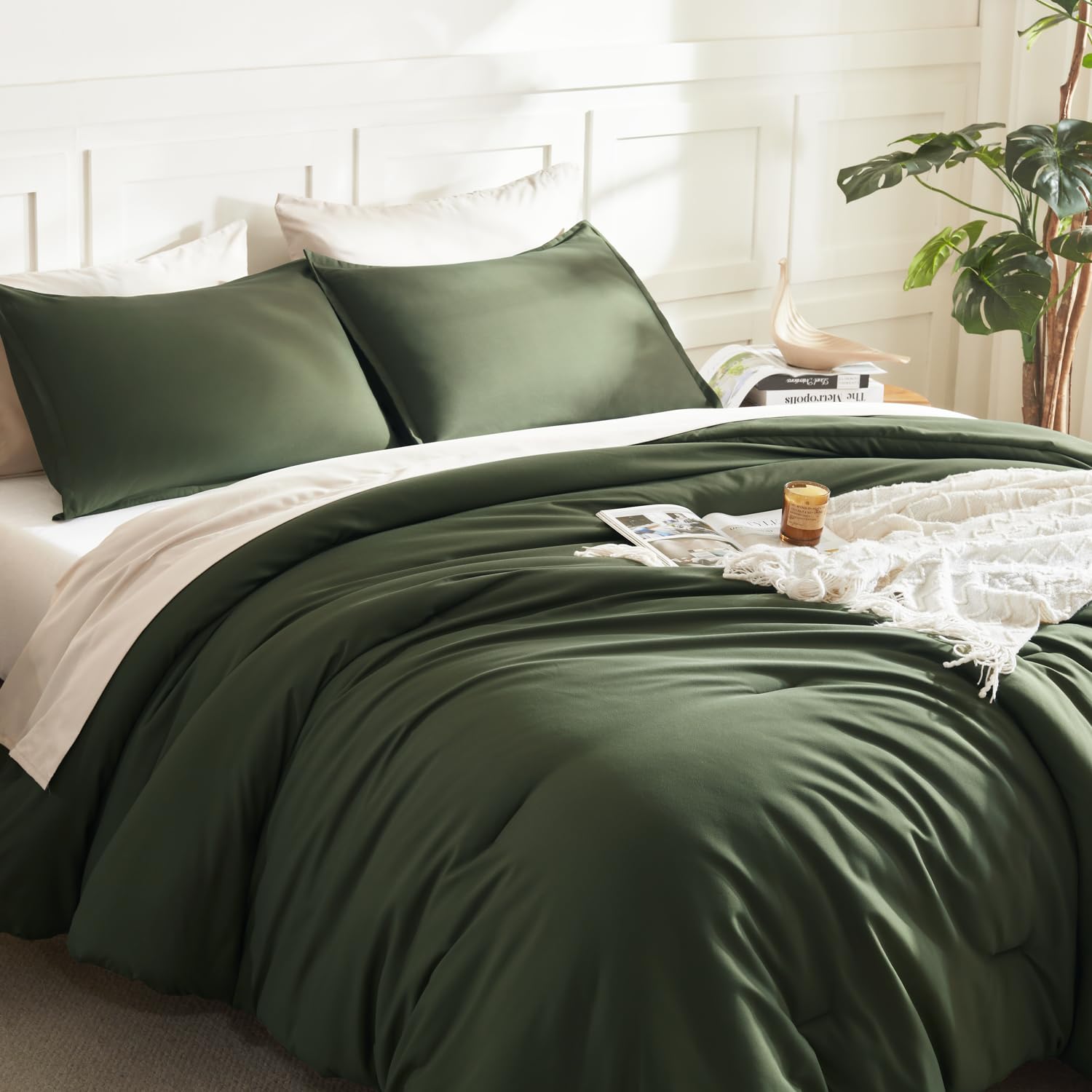 Litanika comforter styled in bedroom illustrating boho vibe and cozy atmosphere