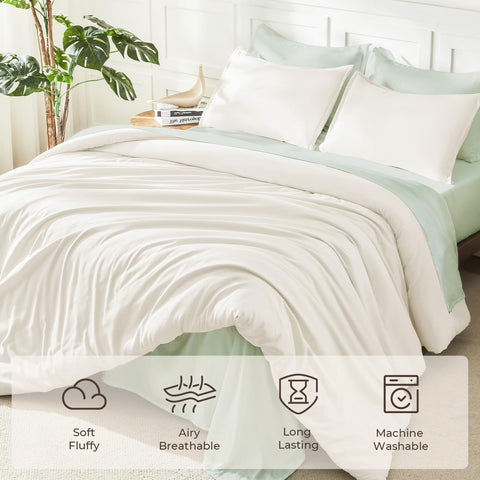 Litanika comforter on bed in lifestyle room conveying cozy, stylish look